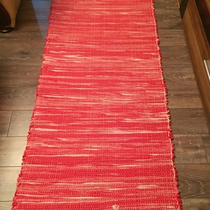 Piros rongyszőnyeg -  - Meska.hu