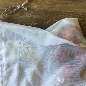 Környezetbarát textil-hálós zsák - táska & tok - bevásárlás & shopper táska - zöldség/gyümölcs zsák - Meska.hu
