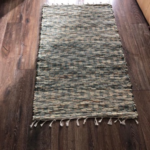 Zöld cirádás szőnyeg - otthon & életmód - lakástextil - szőnyeg - szövött szőnyeg - Meska.hu