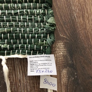 zöld színű rongyszőnyeg - otthon & életmód - lakástextil - szőnyeg - szövött szőnyeg - Meska.hu