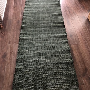 zöld színű rongyszőnyeg - otthon & életmód - lakástextil - szőnyeg - szövött szőnyeg - Meska.hu