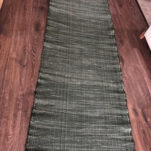 zöld színű rongyszőnyeg - otthon & életmód - lakástextil - szőnyeg - szövött szőnyeg - Meska.hu