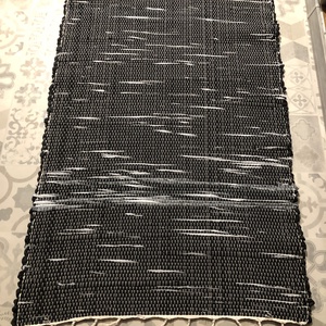 Fekete rongyszőnyeg - otthon & életmód - lakástextil - szőnyeg - szövött szőnyeg - Meska.hu