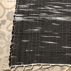 Fekete rongyszőnyeg - otthon & életmód - lakástextil - szőnyeg - szövött szőnyeg - Meska.hu