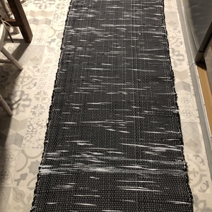 Fekete rongyszőnyeg - otthon & életmód - lakástextil - szőnyeg - szövött szőnyeg - Meska.hu
