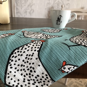 Vidám tyúkocskák kéztörlő - otthon & életmód - konyhafelszerelés, tálalás - konyhai textil - konyharuha & törlőkendő - Meska.hu