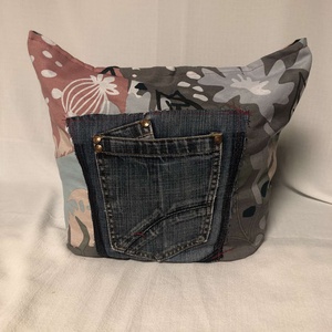 rózsaszín virágos vászon csakegyvan táska - táska & tok - bevásárlás & shopper táska - shopper, textiltáska, szatyor - Meska.hu