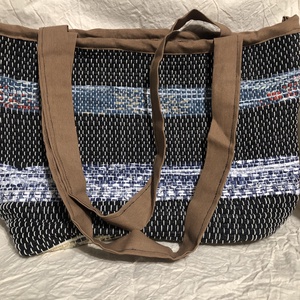 Csíkos szövött csakegyvan táska - táska & tok - bevásárlás & shopper táska - shopper, textiltáska, szatyor - Meska.hu