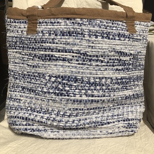 Kék szövött csakegyvan táska - táska & tok - bevásárlás & shopper táska - shopper, textiltáska, szatyor - Meska.hu