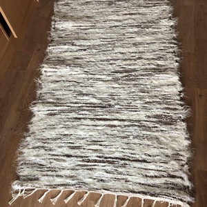 Len-pamut rongyszőnyeg - Meska.hu