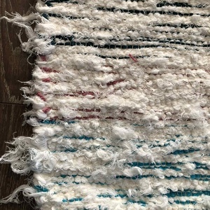 fehér-tarka színű, puha, vastag szőnyeg - otthon & életmód - lakástextil - szőnyeg - szövött szőnyeg - Meska.hu