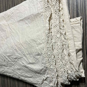 Csipkés pamutvászon ágytakaró - otthon & életmód - fürdőszoba - törölköző - Meska.hu