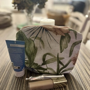 Virágmintás pamutvászon neszeszer, Táska & Tok, Pénztárca & Más tok, Kártyatartó & Irattartó, Varrás, MESKA