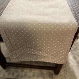 Rusztikus, pöttyös vászon asztalterítő - otthon & életmód - konyhafelszerelés, tálalás - tálalás - terítő - Meska.hu