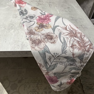 Pasztell virágos pamut kéztörlő, törölköző - otthon & életmód - konyhafelszerelés, tálalás - konyhai textil - konyharuha & törlőkendő - Meska.hu