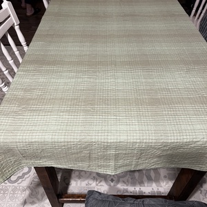 Lenvászon asztalterítő, Otthon & Életmód, Lakástextil, Abrosz, terítő, Étkezőabrosz, Varrás, MESKA