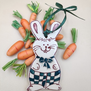 Húsvéti kerámia nyuszi, Művészet, Szobor, Kerámia, Kerámia, MESKA