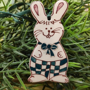 Húsvéti kerámia nyuszi - művészet - szobor - kerámia - Meska.hu