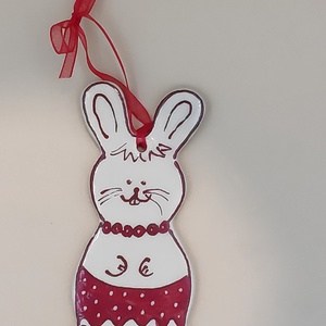 Húsvéti kerámia nyuszi - művészet - szobor - kerámia - Meska.hu