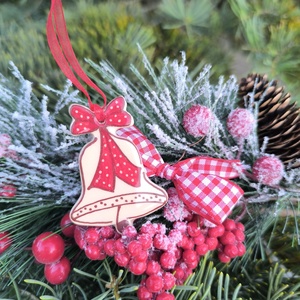 Kerámia karácsonyfadísz kis harang - karácsony - karácsonyi lakásdekoráció - karácsonyfadíszek - Meska.hu