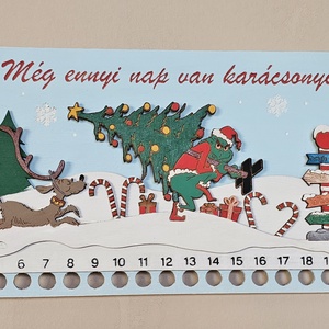 Grincs adventi naptár , Karácsony, Adventi díszek, Adventi naptár, Festészet, MESKA