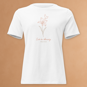 Erő és ékesség kényelmes női póló - Példabeszédek 31:25 - ruha & divat - női ruha - póló, felső - Meska.hu