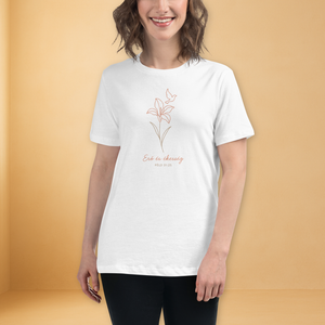 Erő és ékesség kényelmes női póló - Példabeszédek 31:25 - Meska.hu