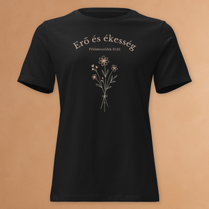 Erő és ékesség kényelmes női póló - Példabeszédek 31:25 - ruha & divat - női ruha - póló, felső - Meska.hu