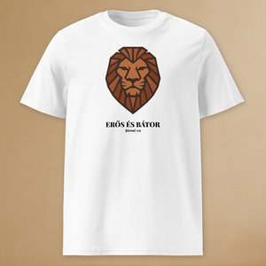 Erős és bátor kényelmes férfi póló - Józsué 1:9 - ruha & divat - férfi ruha - póló - Meska.hu