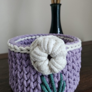 Horgolt kosár, Otthon & Életmód, Tárolás & Rendszerezés, Tárolókosár, Horgolás, MESKA