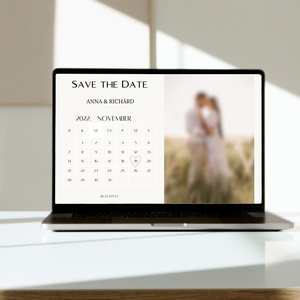 Fényképes SAVE THE DATE esküvő/esemény meghívó DIGITÁLIS - Meska.hu