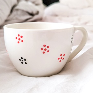 Virág mintás csésze, bögre, eszpresszó csésze, kézzel festett - Meska.hu