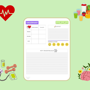 Vérnyomásmérő napló - otthon & életmód - papír, írószer - jegyzetfüzet & napló - Meska.hu