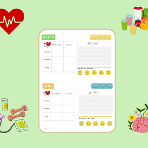 Vérnyomásmérő napló - otthon & életmód - papír, írószer - jegyzetfüzet & napló - Meska.hu
