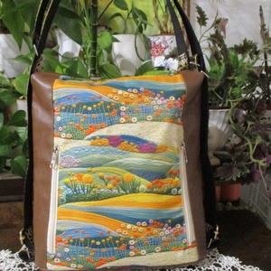 Hátizsák-oldaltáska - táska & tok - hátizsák - roll top hátizsák - Meska.hu