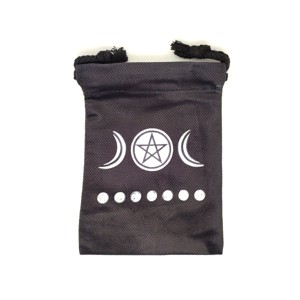 Nap és hold mintás szütyő � textil ajándéktasak 13x18 cm - Meska.hu