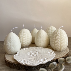 Húsvéti tojás szójaviasz gyertya dekor - Meska.hu