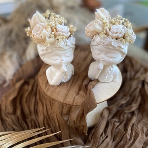 Szójaviasz virágkoszorús lány  dekor, Otthon & Életmód, Gyertya, illat, aroma, Gyertya, , MESKA