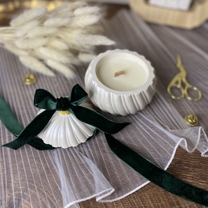 Christmas ball- Szójaviasz gyertya ropogó fa kanóccal - otthon & életmód - gyertya, illat, aroma - gyertya - Meska.hu