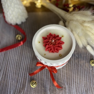 Winter Bloom Spirit -  Karácsonyi szójaviasz illatgyertya - otthon & életmód - gyertya, illat, aroma - gyertya - Meska.hu