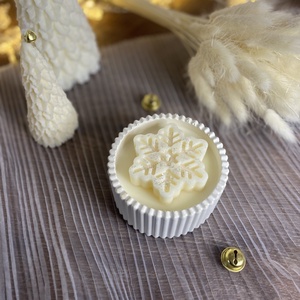 Hópehely csillanás -Szójaviasz illatgyertya, Otthon & Életmód, Gyertya, illat, aroma, Gyertya, Gyertya-, mécseskészítés, Kerámia, MESKA