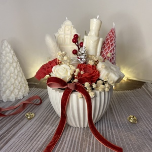 Winter Tale -Szójaviasz karácsonyi illatbox, Otthon & Életmód, Gyertya, illat, aroma, Gyertya, Gyertya-, mécseskészítés, Kerámia, MESKA