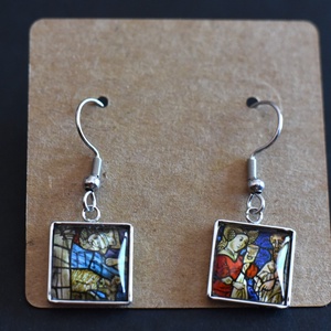 Üvegablak bélyeg fülbevaló - ékszer - fülbevaló - lógó fülbevaló - Meska.hu