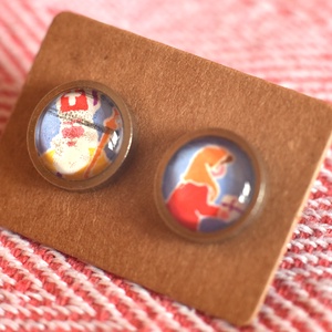 Karácsonyi bélyeg fülbevaló - ékszer - fülbevaló - pötty fülbevaló - Meska.hu