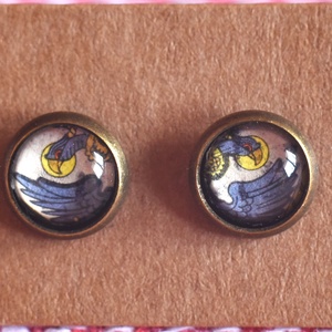 Madaras bélyeg fülbevaló, Ékszer, Fülbevaló, Pötty fülbevaló, Ékszerkészítés, Papírművészet, MESKA