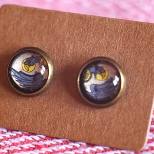 Madaras bélyeg fülbevaló - ékszer - fülbevaló - pötty fülbevaló - Meska.hu