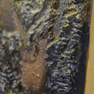 Horcrux I.  absztrakt festmény, vásznon, 20x20 cm - művészet - festmény - festmény vegyes technika - Meska.hu