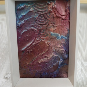 Lélek-zet c. absztrakt festmény, keretben - művészet - festmény - festmény vegyes technika - Meska.hu