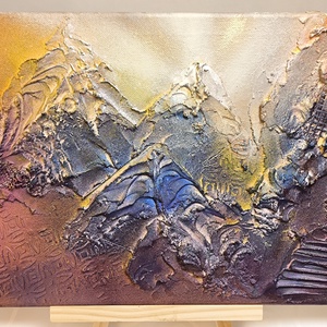 Új világ c. 3D hatású festmény, Művészet, Festmény, Festmény vegyes technika, Festészet, MESKA