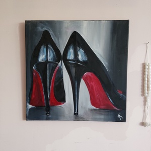 Akril festmény - Cipő I. (2017.) - művészet - festmény - akril - Meska.hu